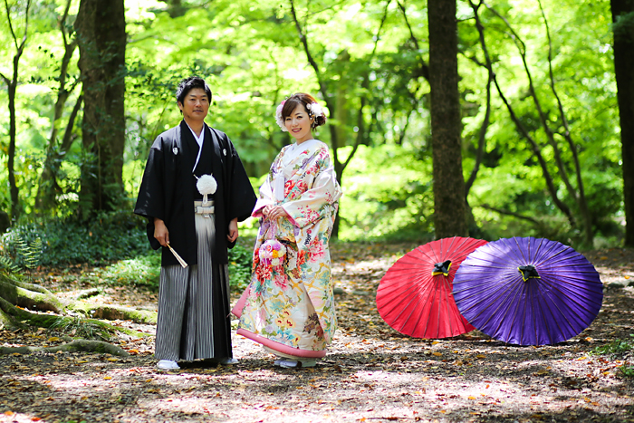 和装前撮り 京都の新緑を背景に… 2014/05/28