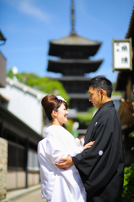 京都の五重塔での前撮り