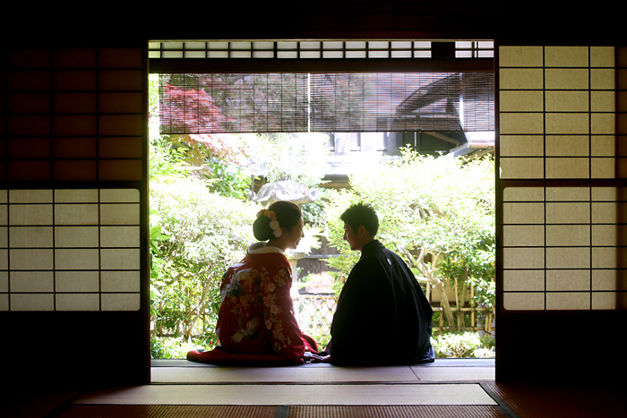 日本庭園にて京都前撮り