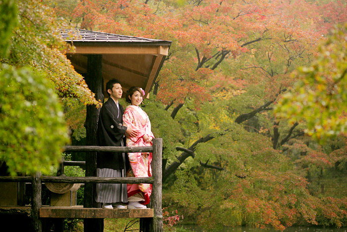 京都府立植物園にて紅葉の前撮り